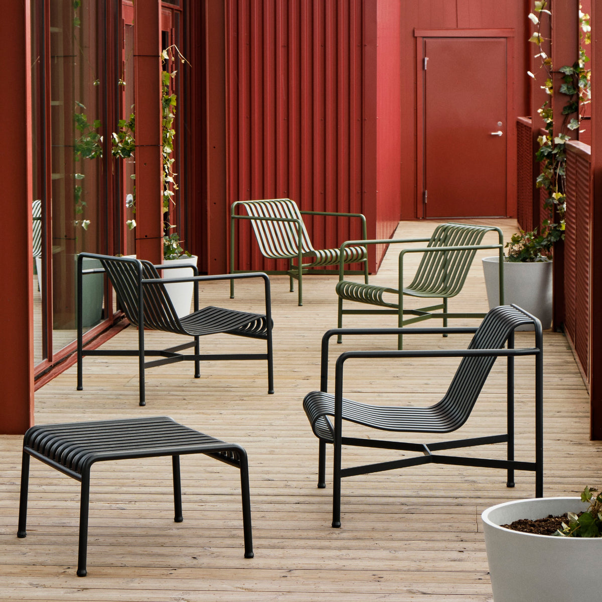 HAY Palissade Lounge Chair Low Outdoor-Stuhl niedrig