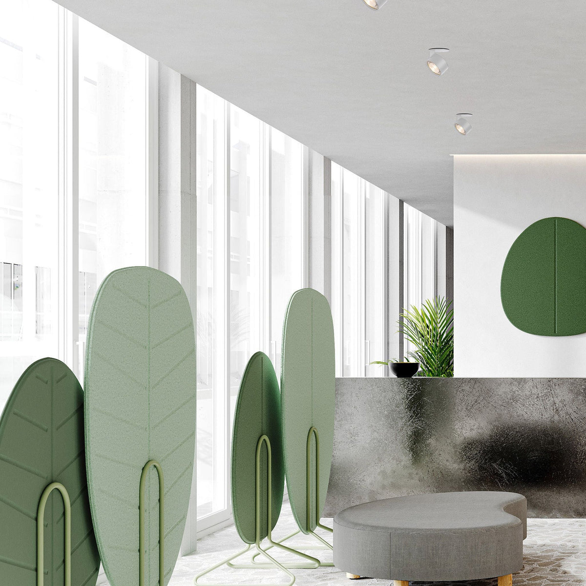 Bejot Alberi Wall IN wandmontiertes Akustikpaneel Blattform Schallabsorber