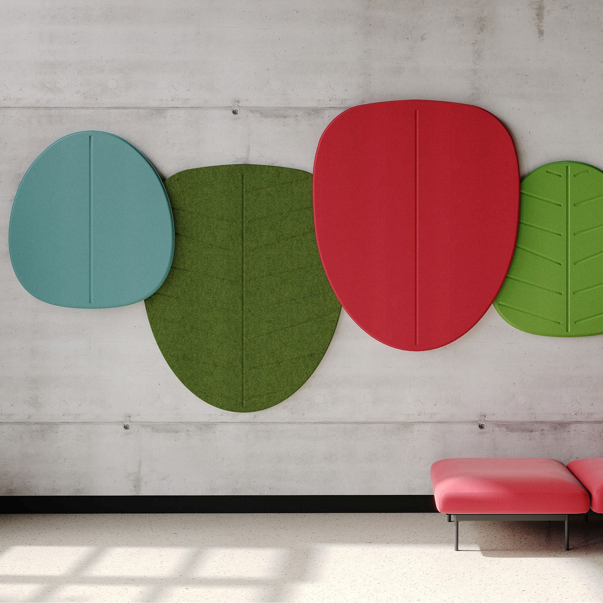 Bejot Alberi Wall IN wandmontiertes Akustikpaneel Blattform Schallabsorber