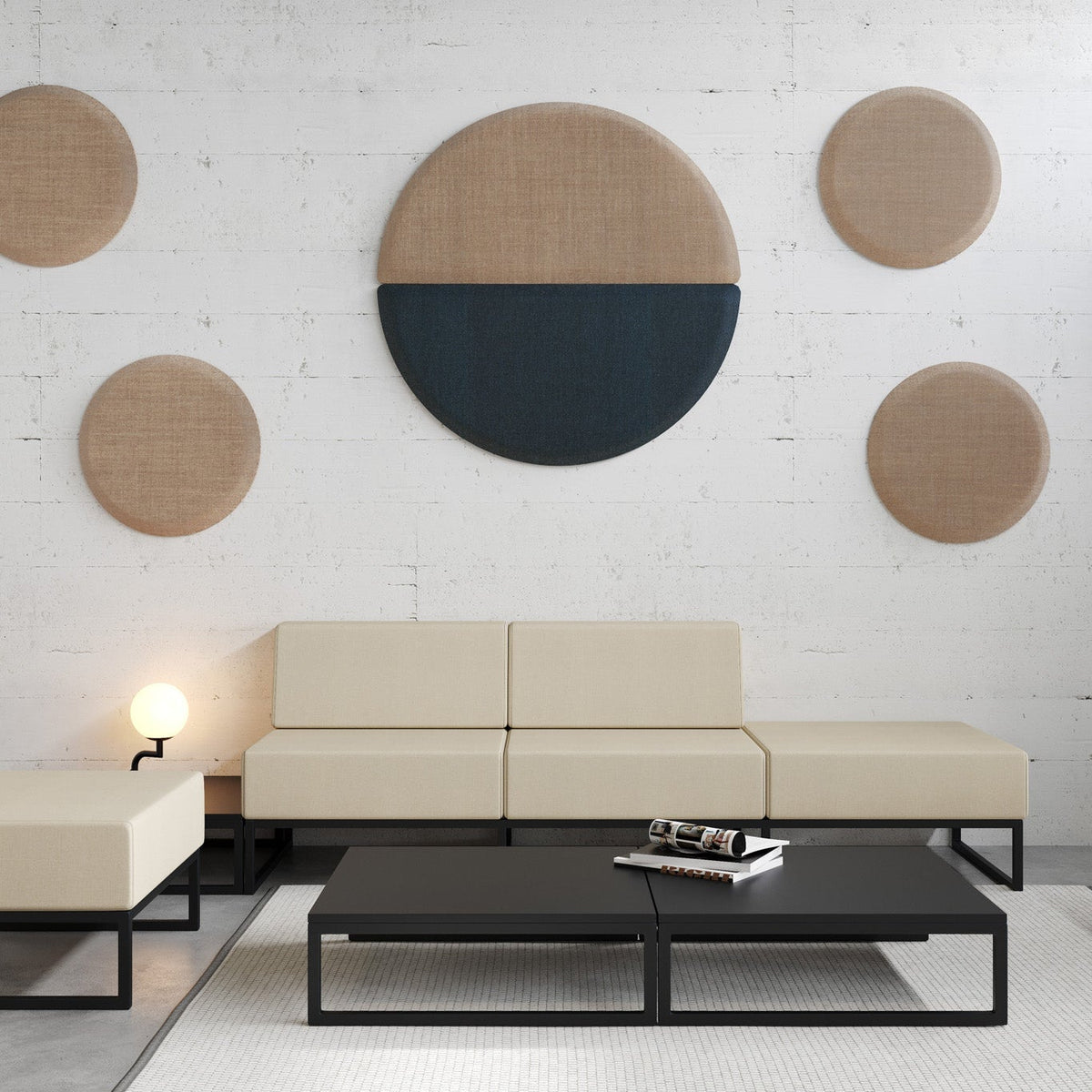 Bejot Silent:block Wall 3D akustisches Wandelement Halbkreis halbrund