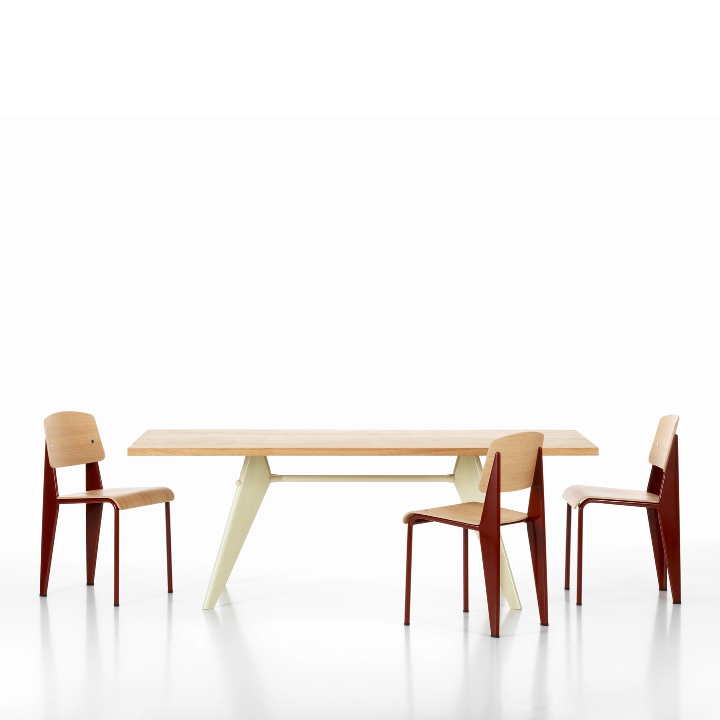 Vitra EM Table Besprechungstisch / Esstisch Holz und Metall