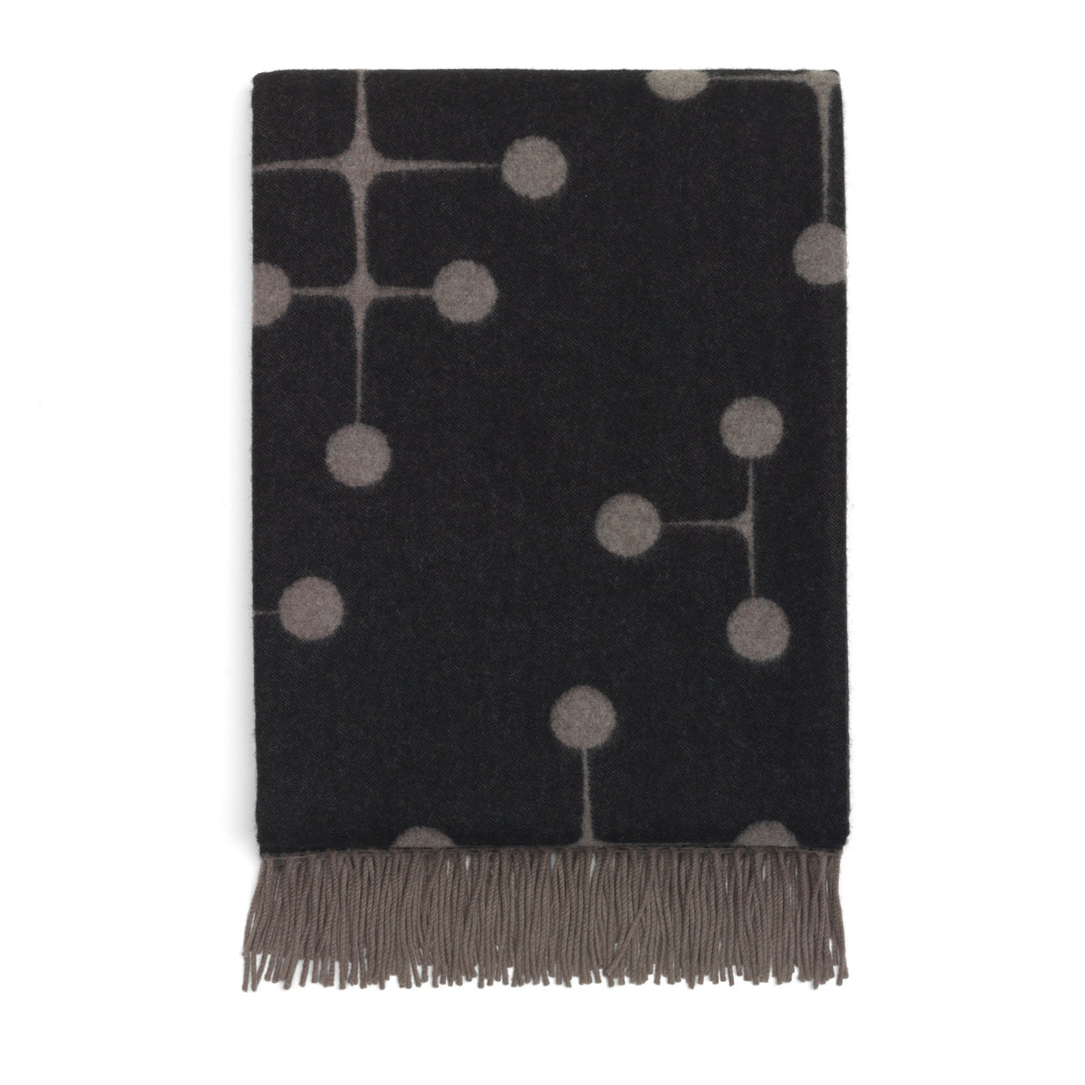 Vitra Eames Wool Blanket Dot Pattern Wolldecke schwarz grau gepunktet
