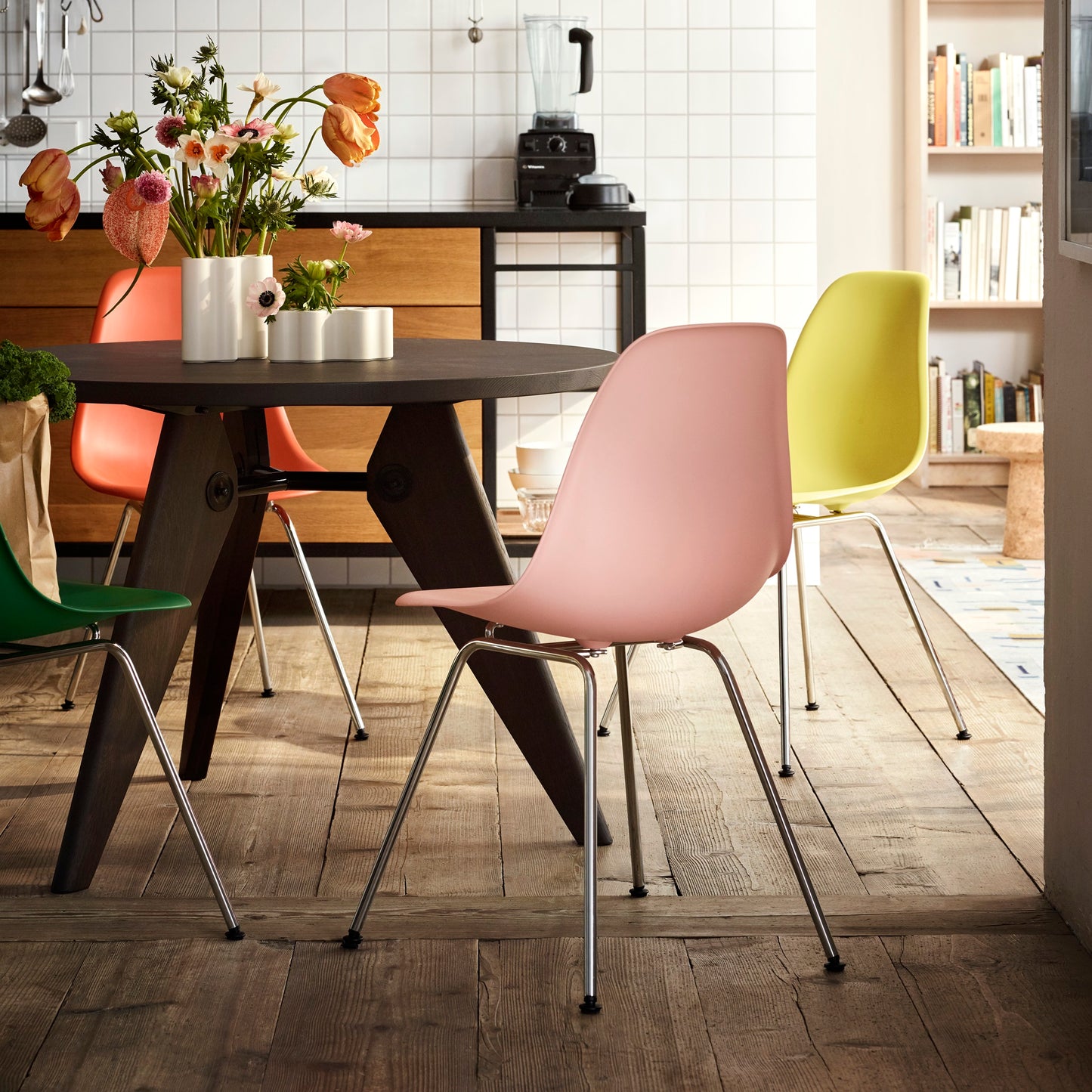 Vitra Eames Plastic Side Chair DSX RE Stuhl Kunststoff 4-Fuß
