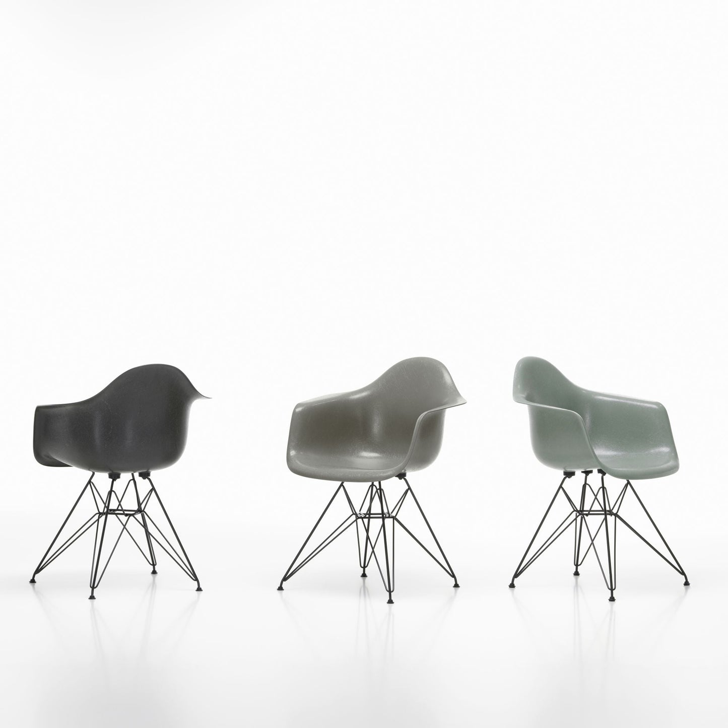 Vitra Eames Fiberglass Armchair 4 Gestellvarianten & Sitzpolster optional