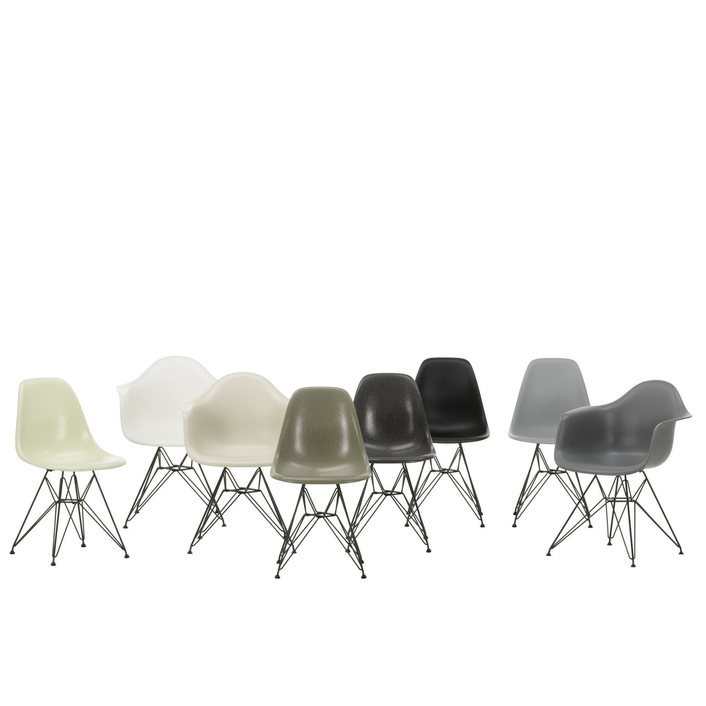 Vitra Eames Fiberglass Side Chair 4 Gestellvarianten & Sitzpolster optional