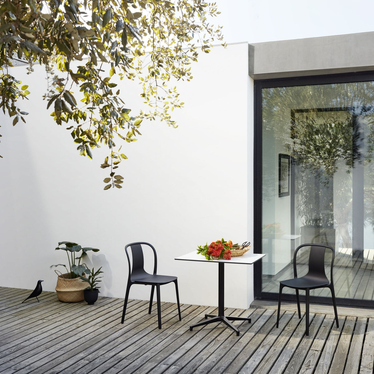Vitra Belleville Chair Stuhl Kunststoff / Holz stapelbar Indoor & Outdoor
