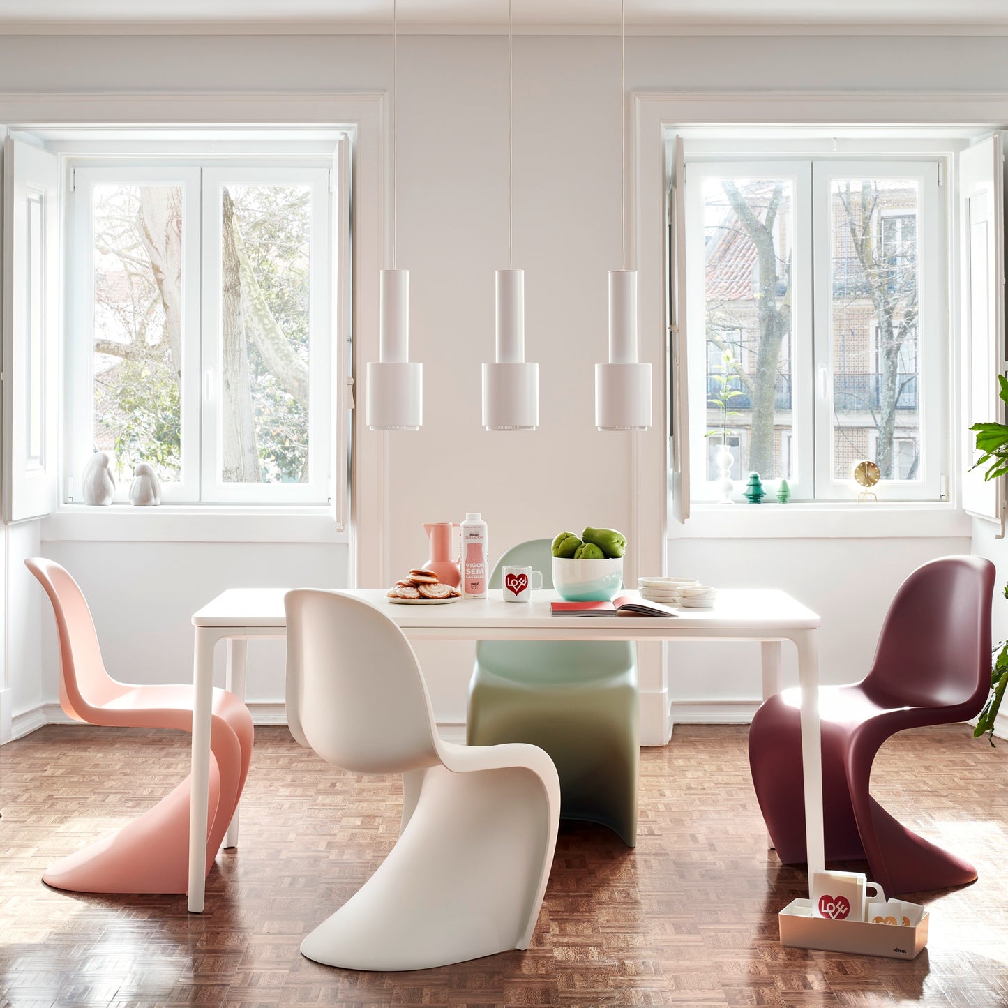 Vitra Panton Chair Stuhl neue Höhe gefärbtes Polypropylen Kunststoff