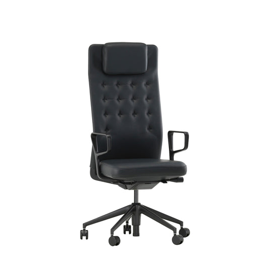 Vitra ID Trim L Bürostuhl hohe Rückenlehne mit Kopfstütze Bezug Laser RE