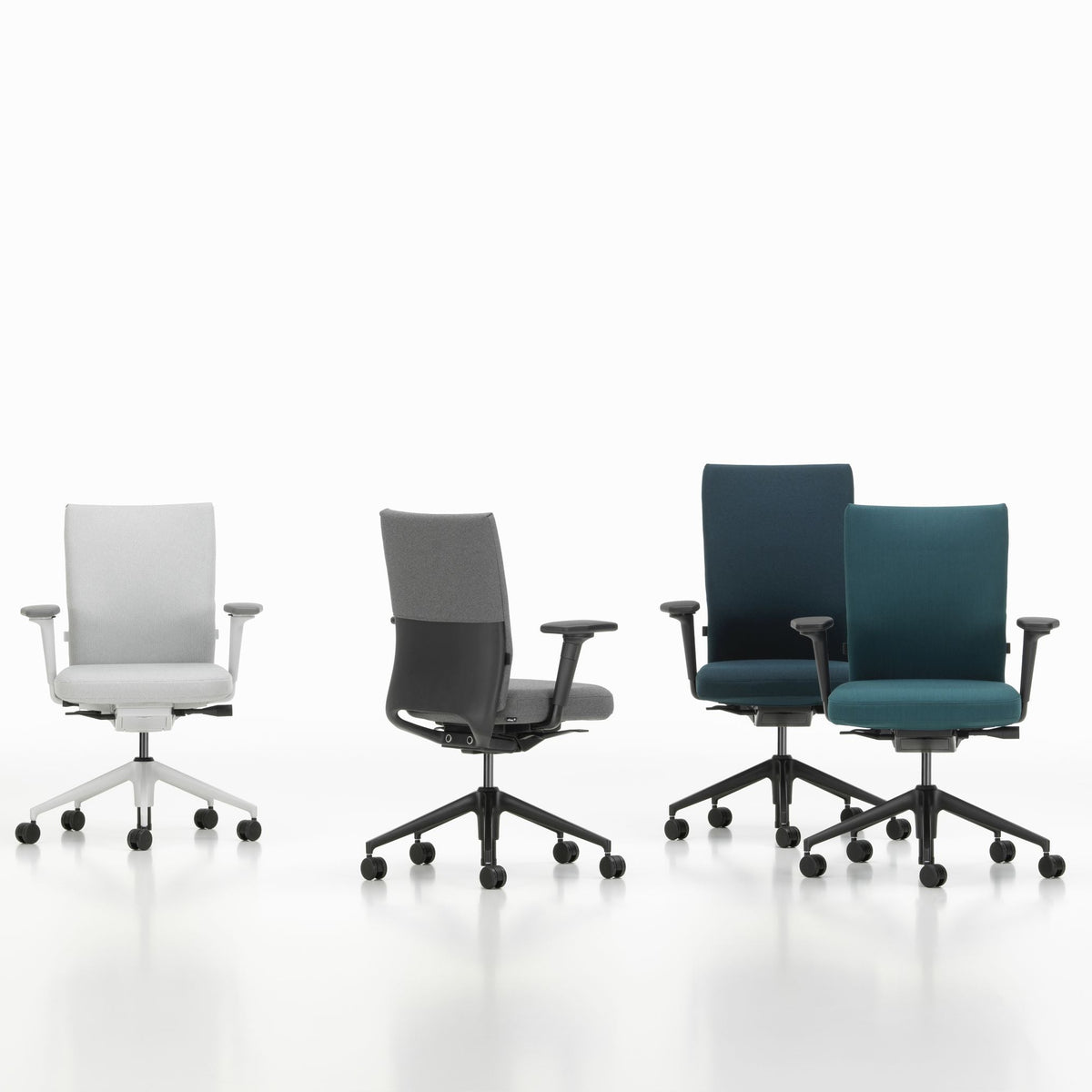 Vitra ID Soft L Bürostuhl hohe Rückenlehne gepolstert Bezug Laser RE