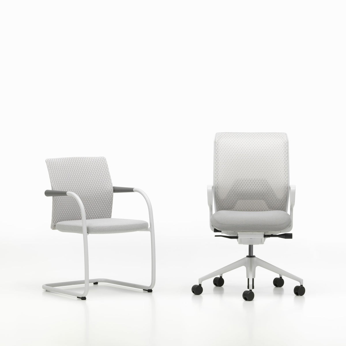 Vitra ID Visitor Mesh Freischwinger Netzrücken wahlweise stapelbar