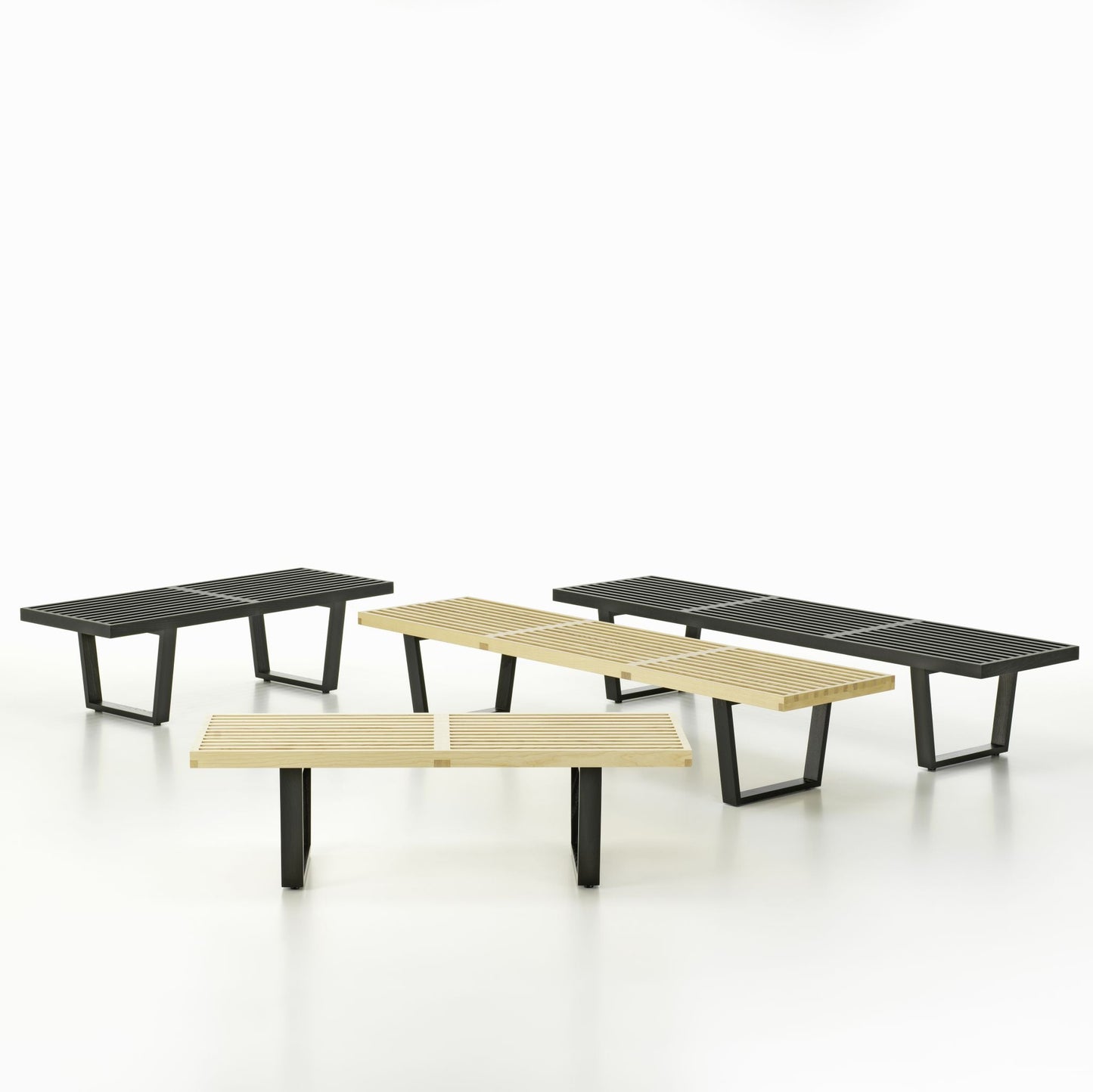 Vitra Nelson Bench Sitzbank Esche Natur/Schwarz