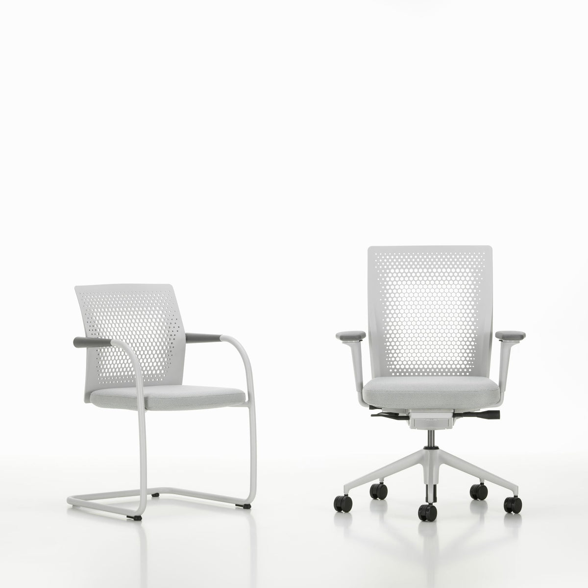 Vitra ID Air Bürostuhl gelochter patentierter Kunststoffrücken Sitzbezug Plano