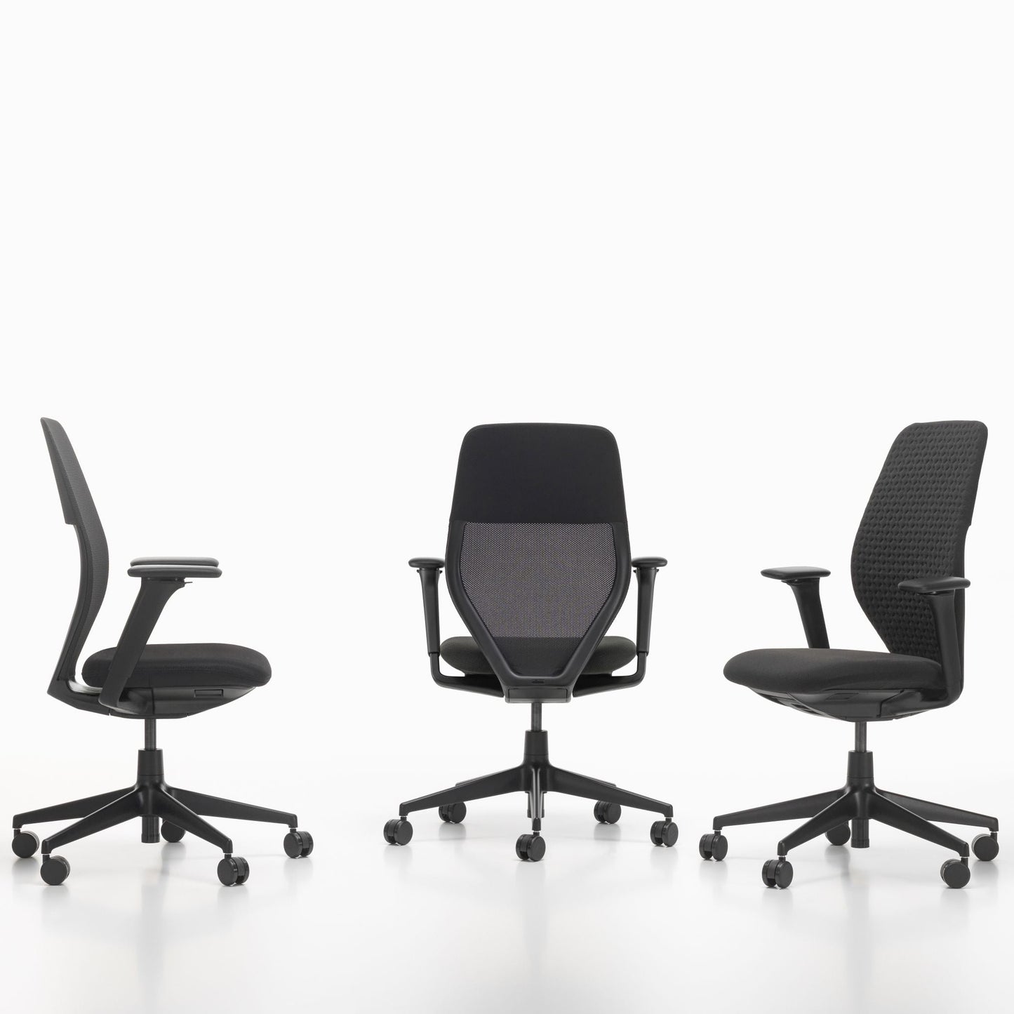 Vitra ACX Soft Bürostuhl Sitz gepolstert Grid Knit Rücken Softpolster Quilted Knit