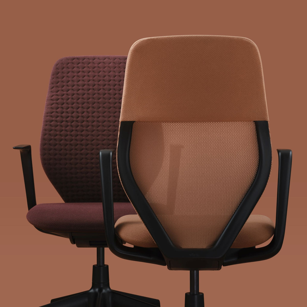 Vitra ACX Soft Bürostuhl Sitz gepolstert Grid Knit Rücken Softpolster Quilted Knit