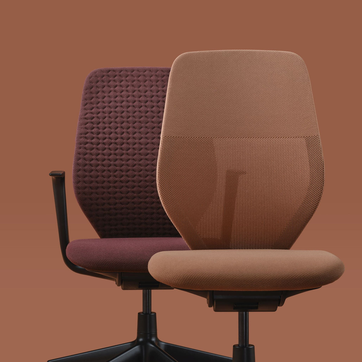 Vitra ACX Soft Bürostuhl Sitz gepolstert Grid Knit Rücken Softpolster Quilted Knit