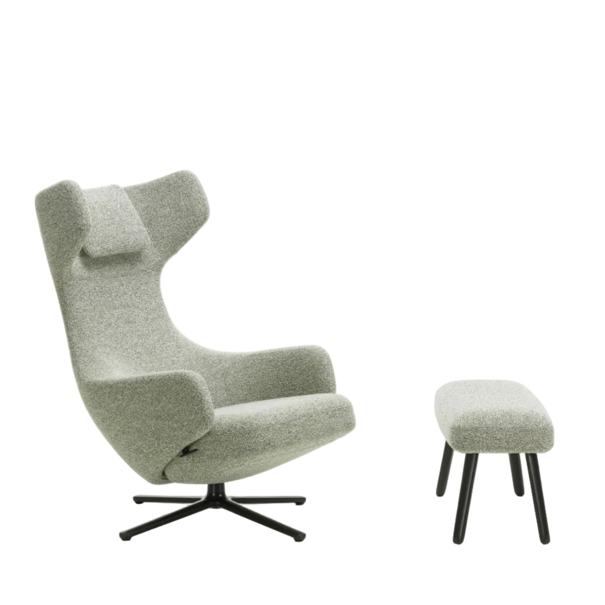 Vitra Grand Repos Loungesessel drehbar mit Panchina Ohrensessel & Bank