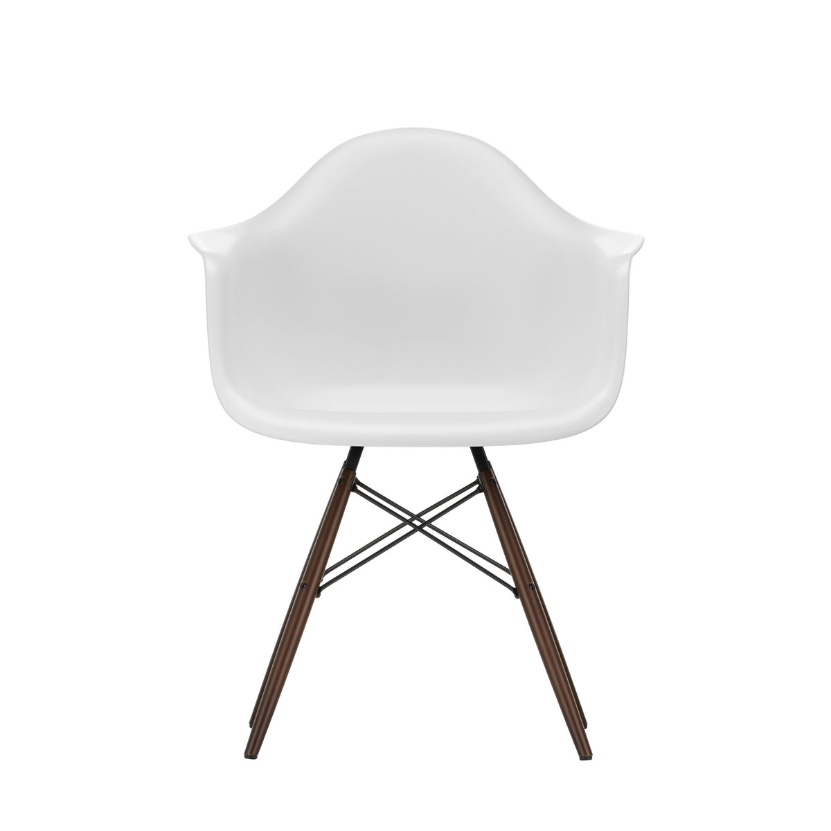 Vitra Eames Plastic Armchair DAW RE Ahorn dunkel Kunststoff recycelt
