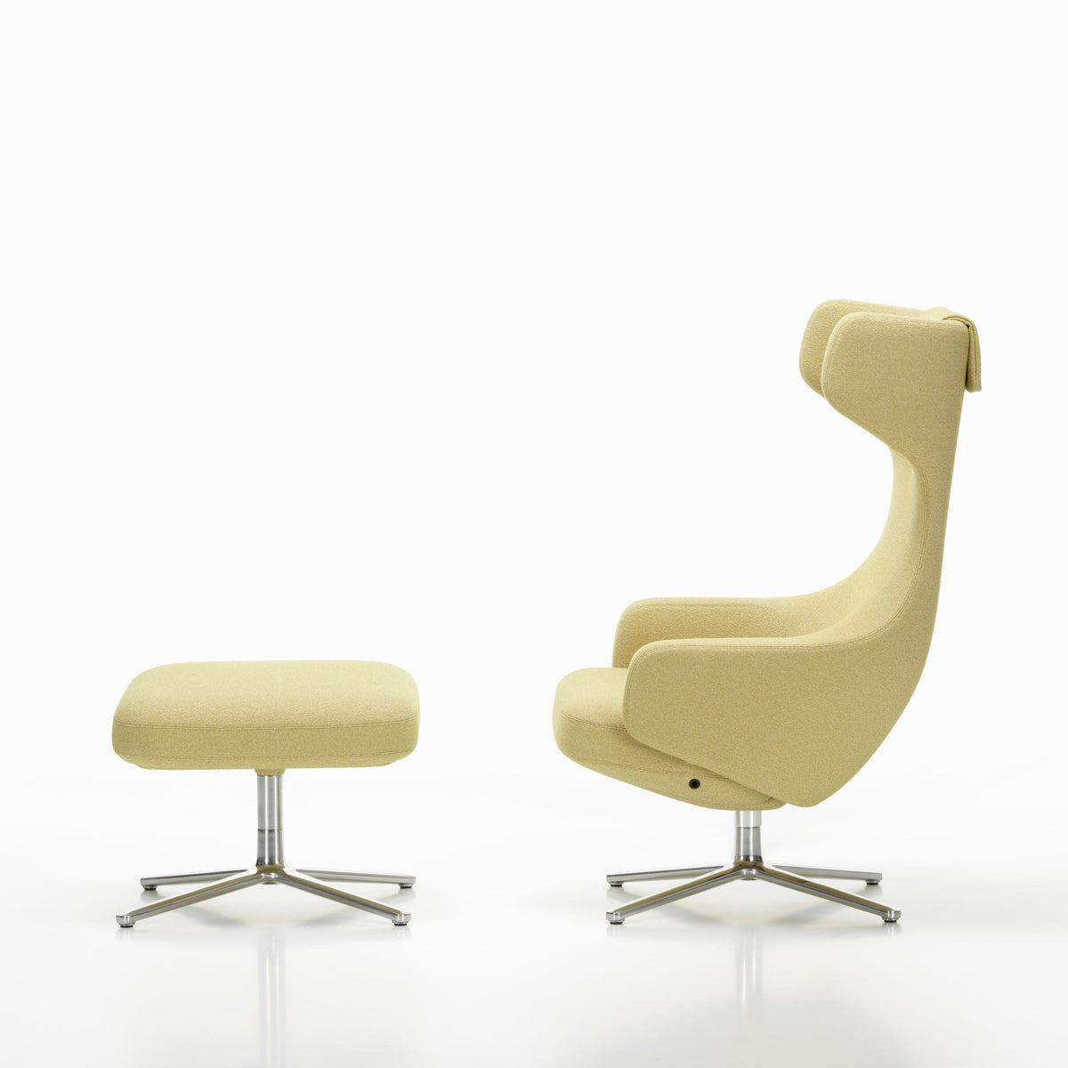 Vitra Repos Ottoman Hocker einzeln mit Viersternfuß