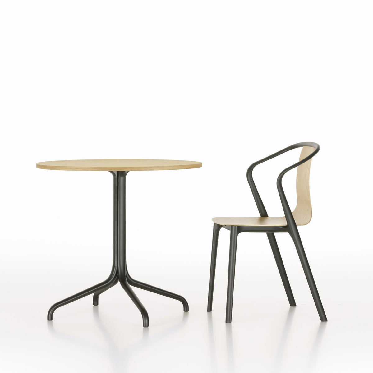 Vitra Belleville Chair Stuhl Kunststoff / Holz stapelbar Indoor & Outdoor