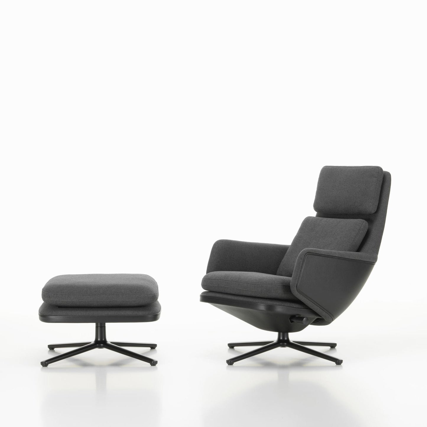 Vitra Grand Relax Loungesessel drehbar mit Ottoman hoher Sessel & Hocker