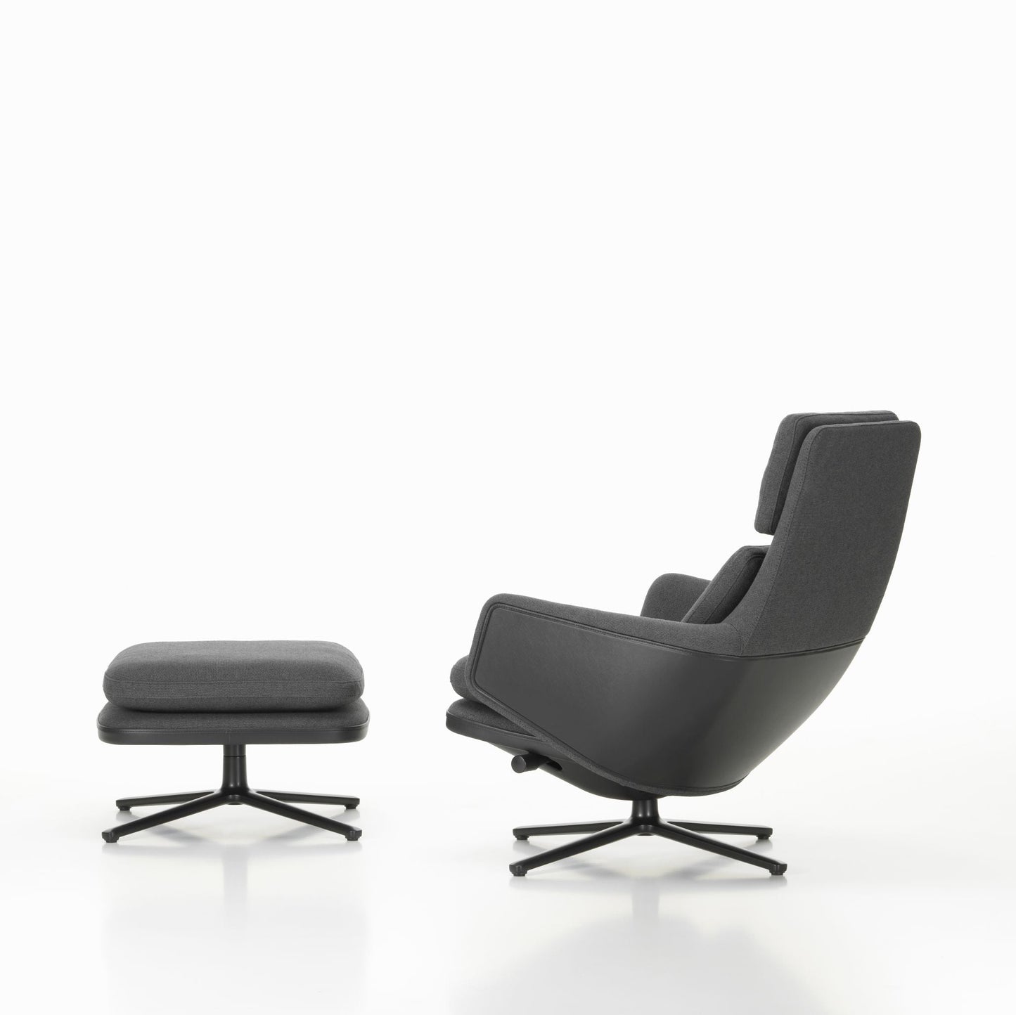 Vitra Grand Relax Loungesessel drehbar mit Ottoman hoher Sessel & Hocker