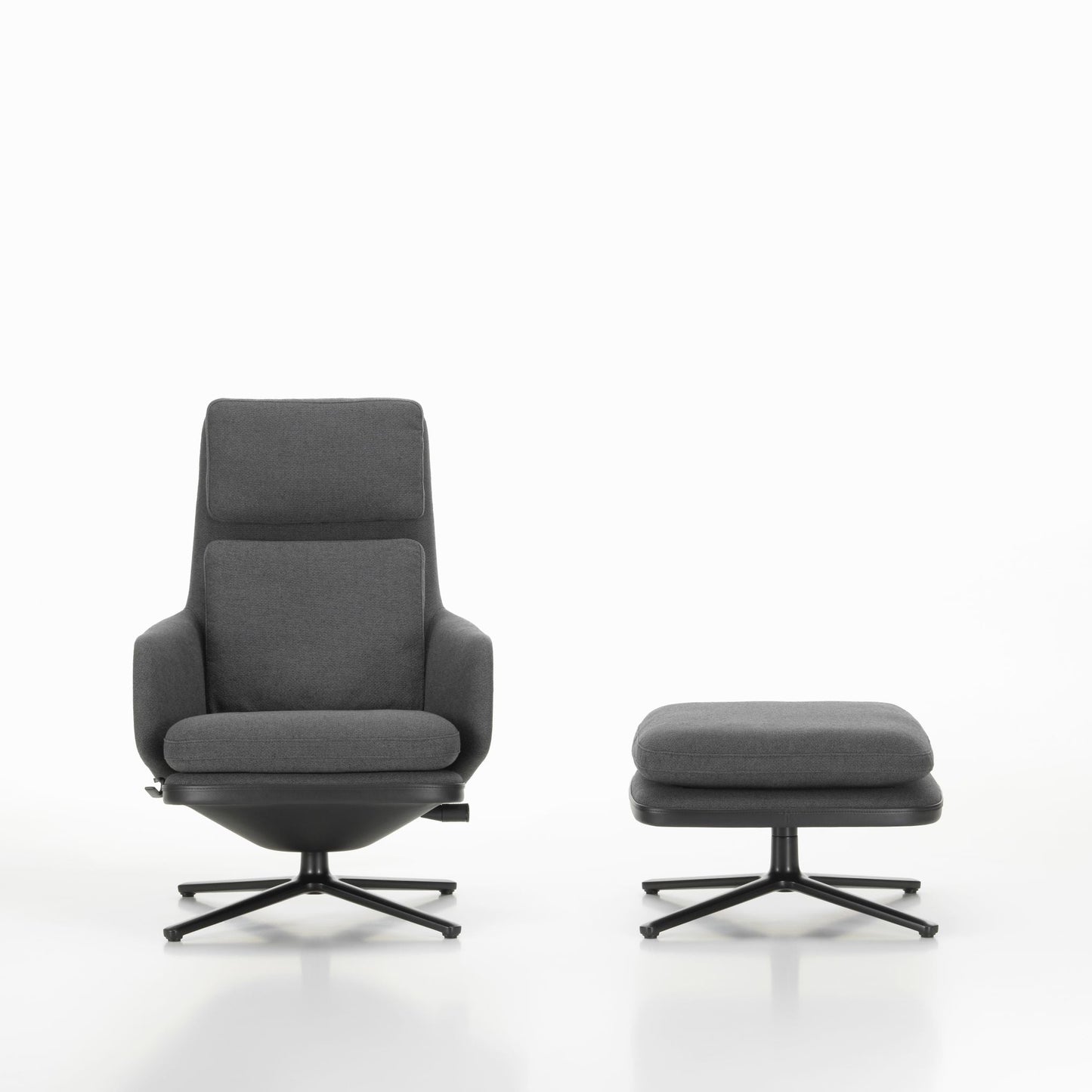 Vitra Grand Relax Loungesessel drehbar mit Ottoman hoher Sessel & Hocker