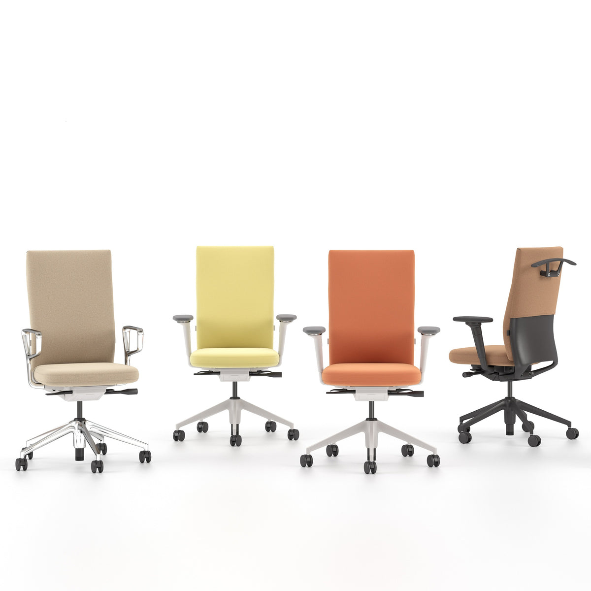 Vitra ID Soft L Bürostuhl hohe Rückenlehne gepolstert Bezug Laser RE