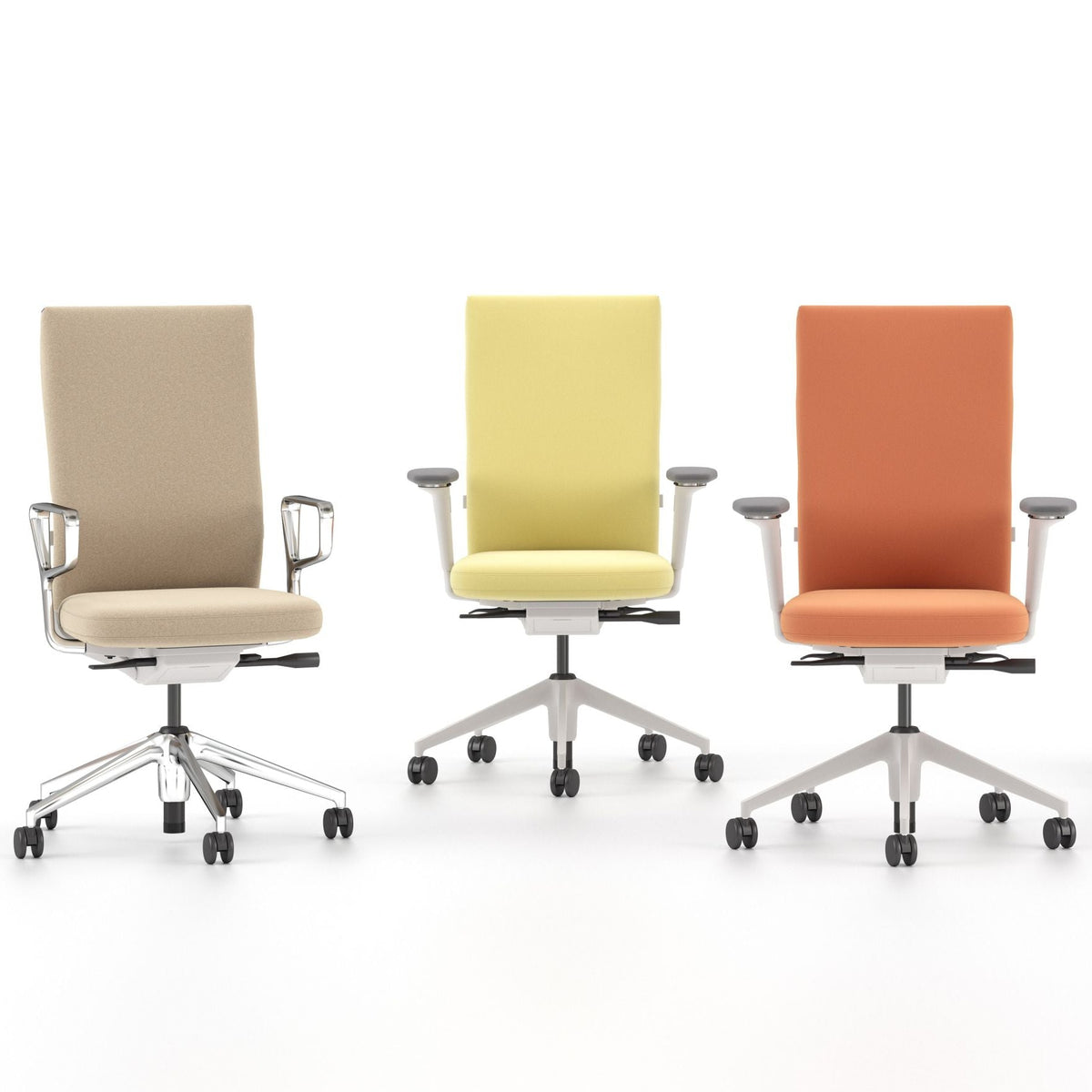 Vitra ID Soft L Bürostuhl hohe Rückenlehne gepolstert Bezug Plano