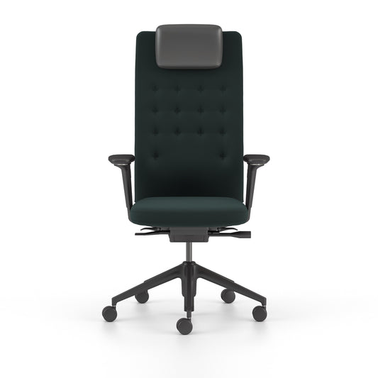 Vitra ID Trim L Bürostuhl hohe Rückenlehne mit Kopfstütze Bezug Plano