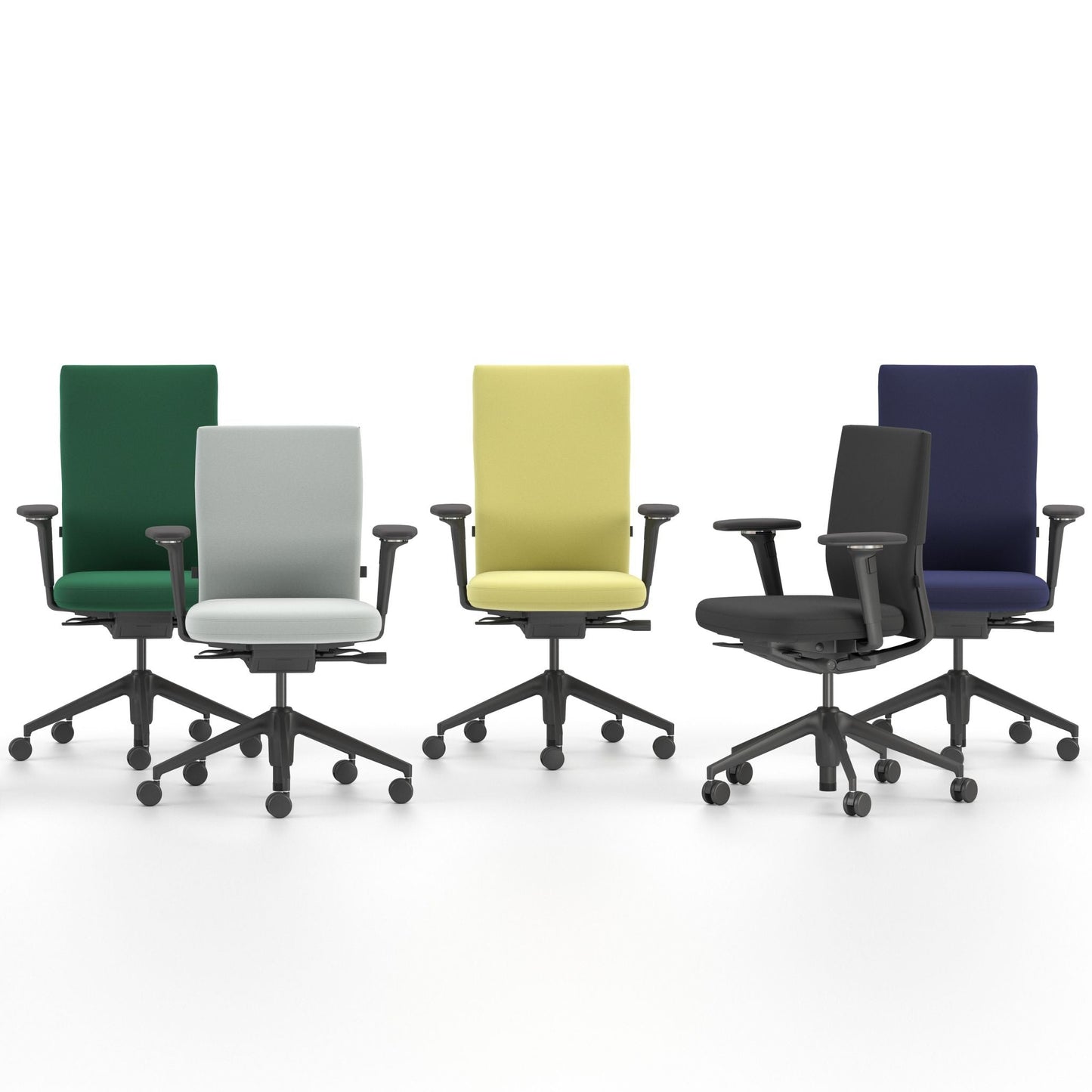 Vitra ID Soft L Bürostuhl hohe Rückenlehne gepolstert Bezug Laser RE