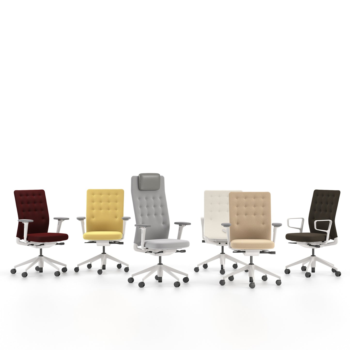 Vitra ID Trim L Bürostuhl hohe Rückenlehne mit Kopfstütze Bezug Volo