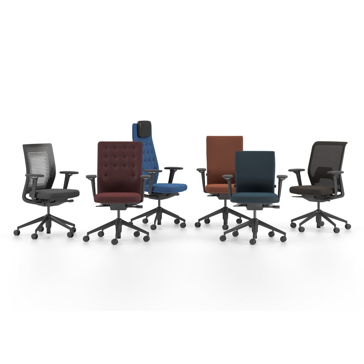 Vitra ID Mesh Bürostuhl mit Netzrücken Diamond Mesh Sitzbezug Volo