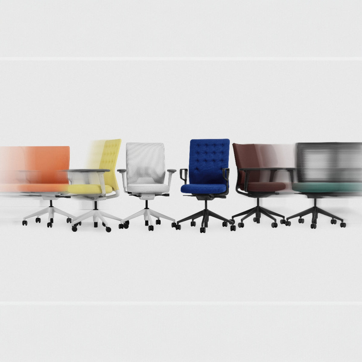 Vitra ID Mesh Bürostuhl mit Netzrücken Diamond Mesh Sitzbezug Volo