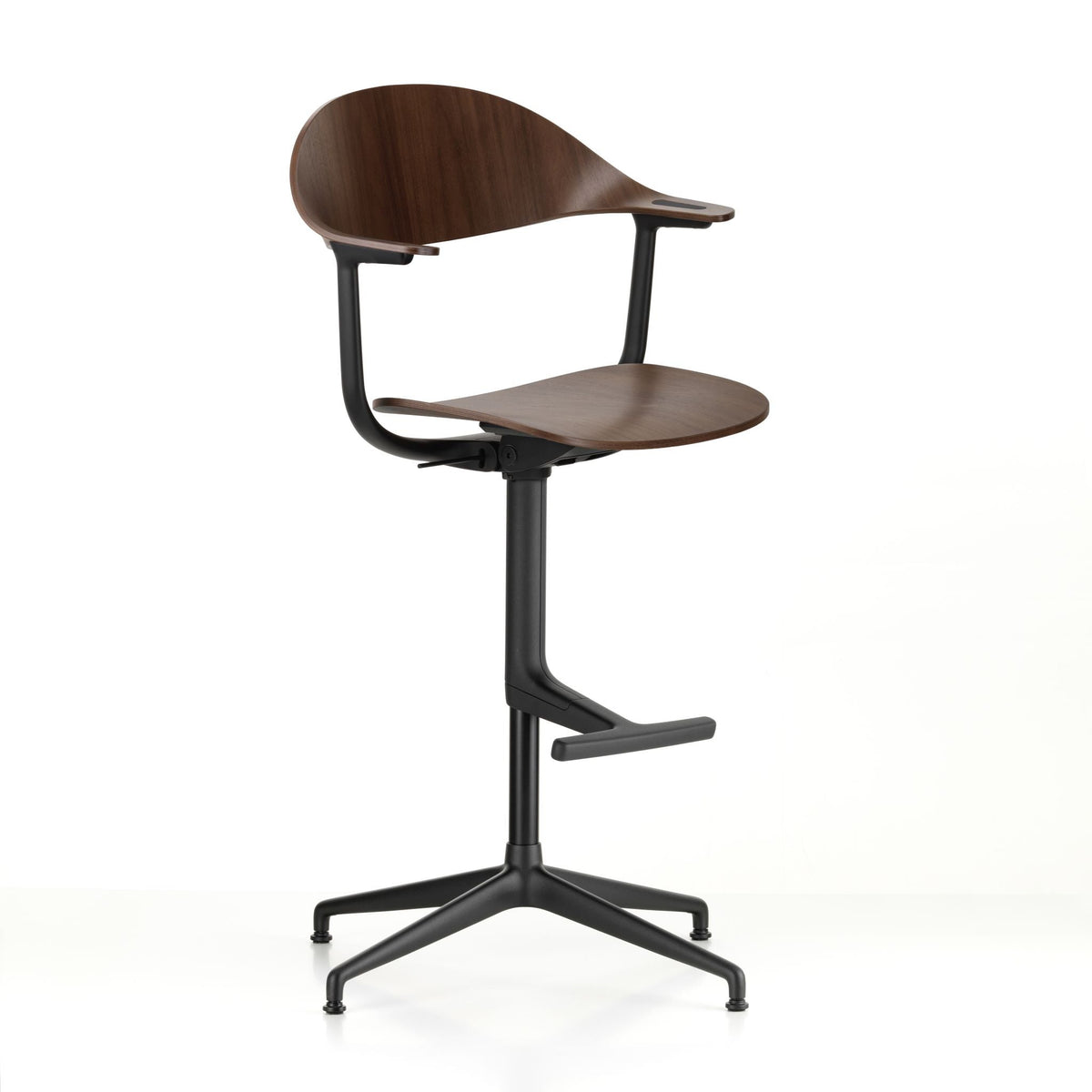 Vitra Mynt High Counterstuhl Plywood Sitz & Rücken Formsperrholz