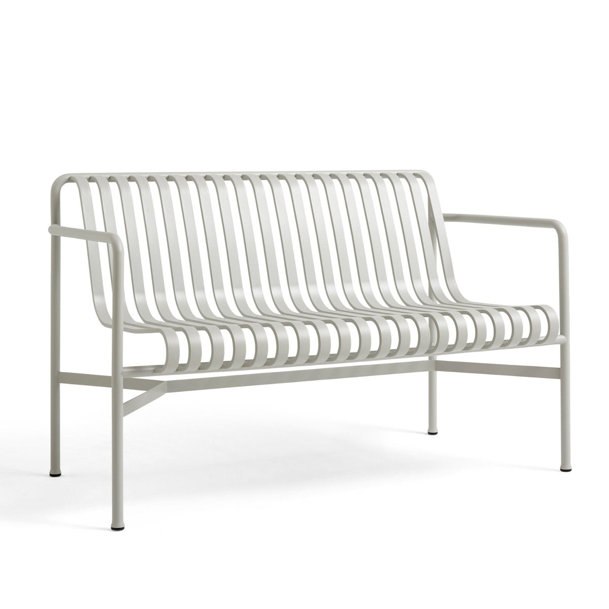 HAY Palissade Dining Bench Outdoor-Sitzbank mit Armlehne