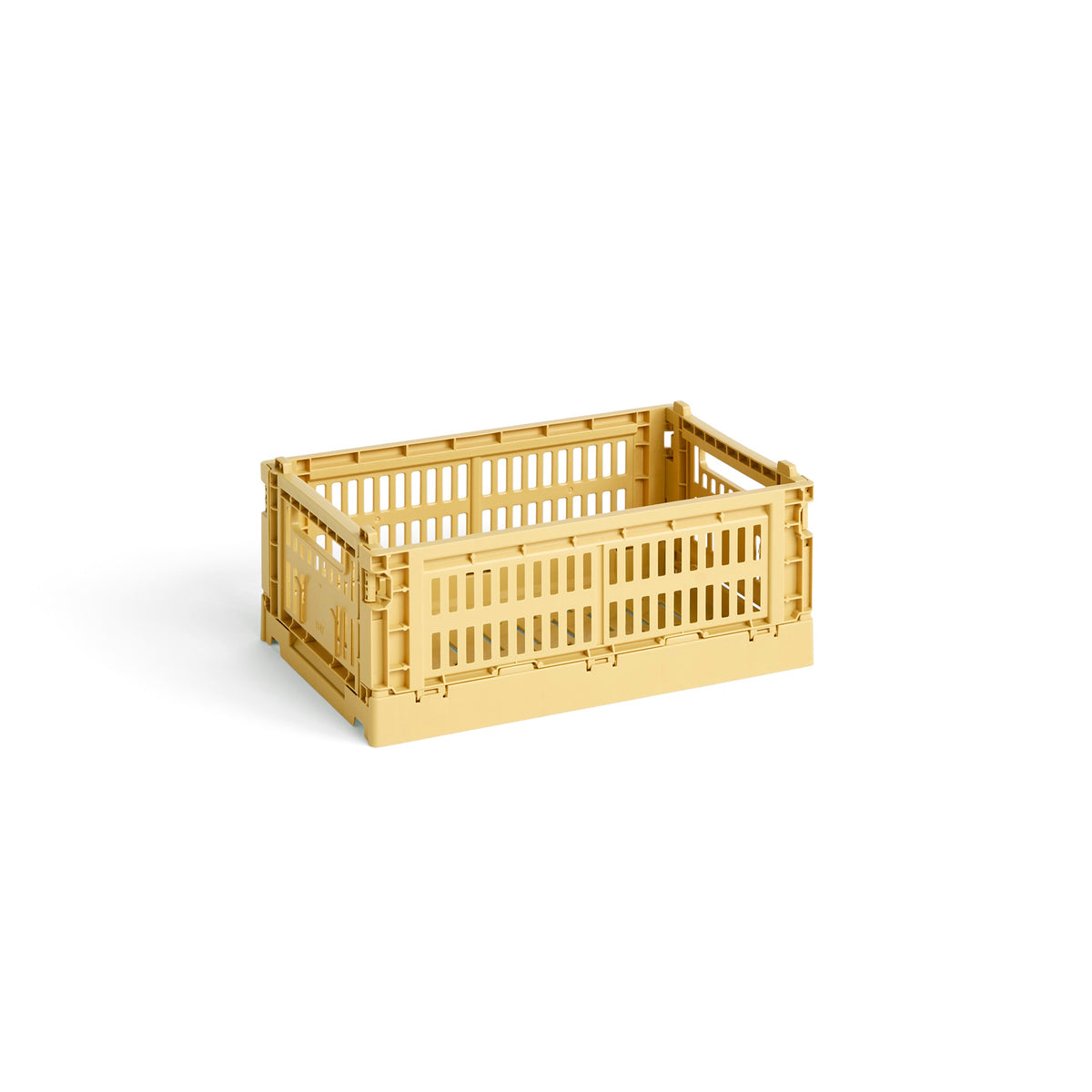 HAY Color Crate Korb Klapp-Box S small Kunststoff recycelt dusty yellow gelb