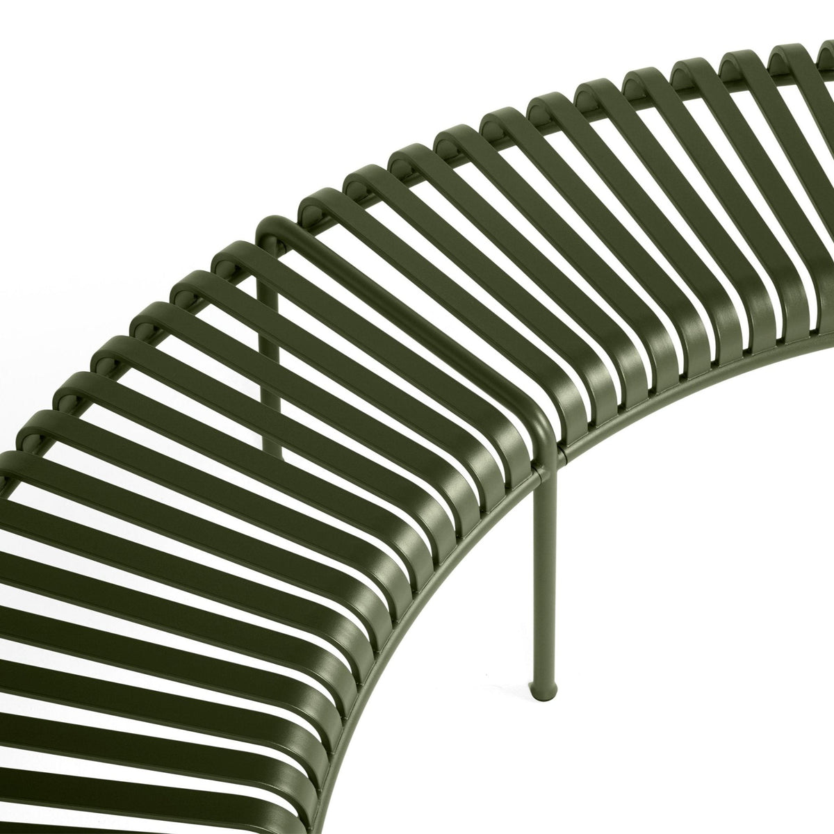 HAY Palissade Park Bench Outdoor-Sitzbank gerundet