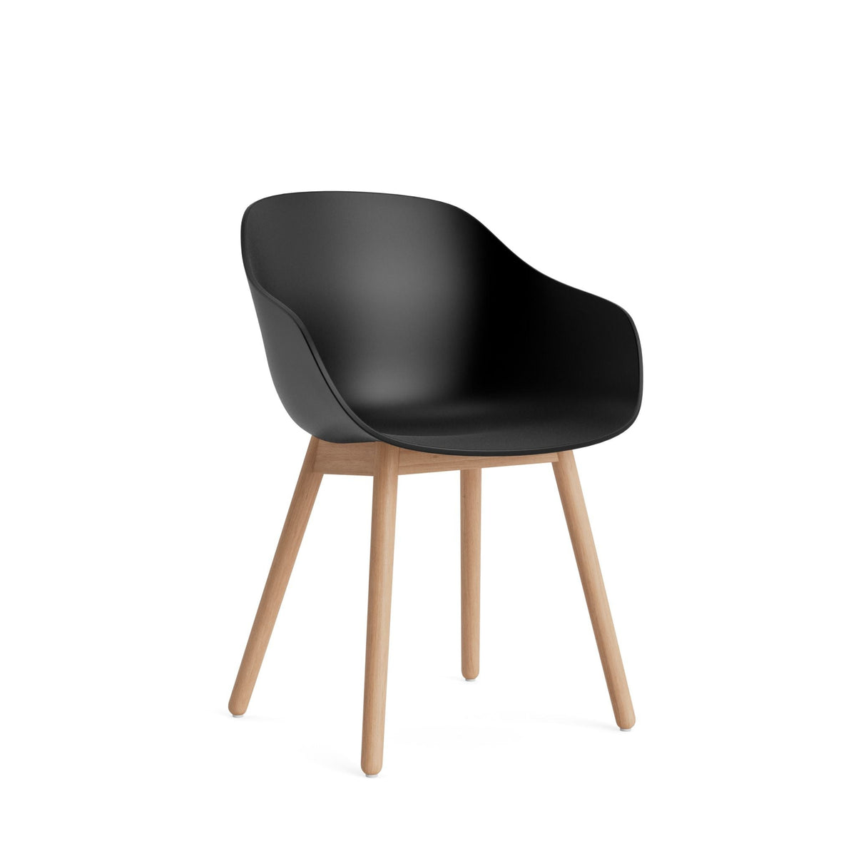 HAY About A Chair AAC 212 Armlehnstuhl Kunststoff Holzgestell 4-Fuß rund