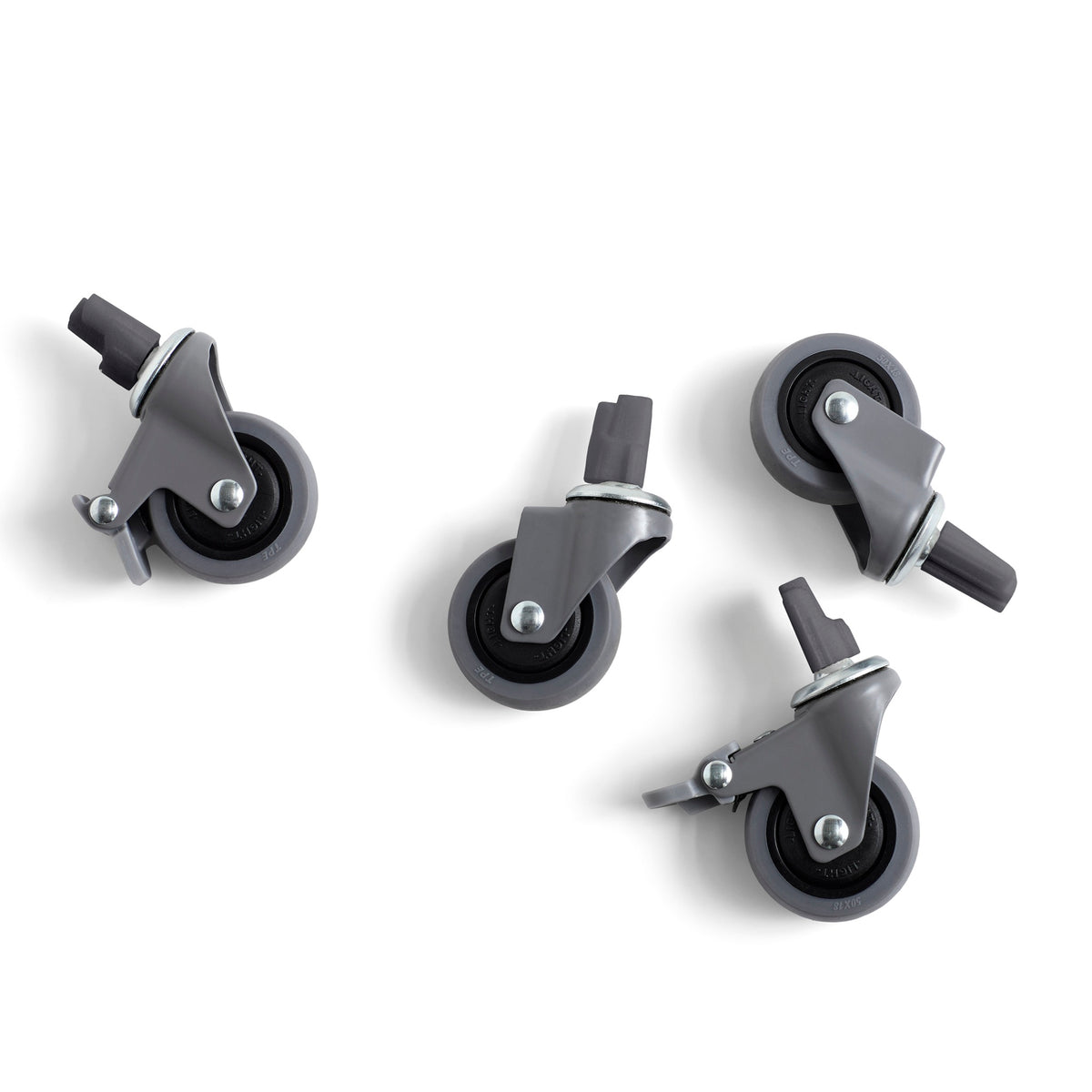 HAY Color Crate Wheels M medium - Rollen (4er Set) gebremst für Klapp-Box