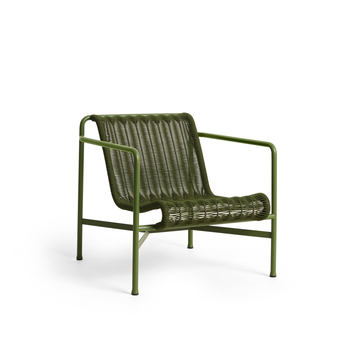 HAY Palissade Cord Lounge Chair Outdoor-Stuhl niedrig mit Armlehnen