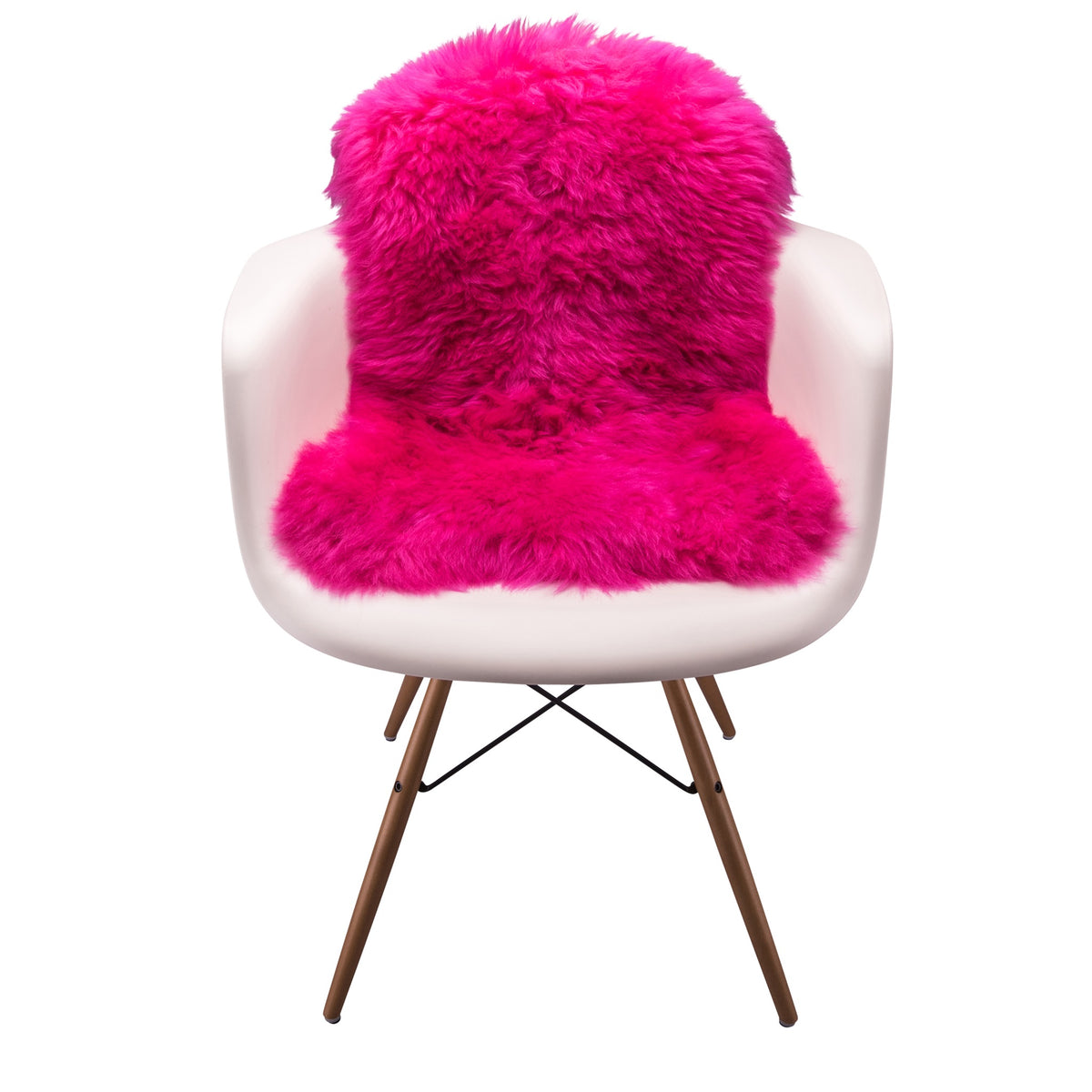 Merinolamm Einzelfell Sitzauflage Bankauflage pink ca. 50x110 cm