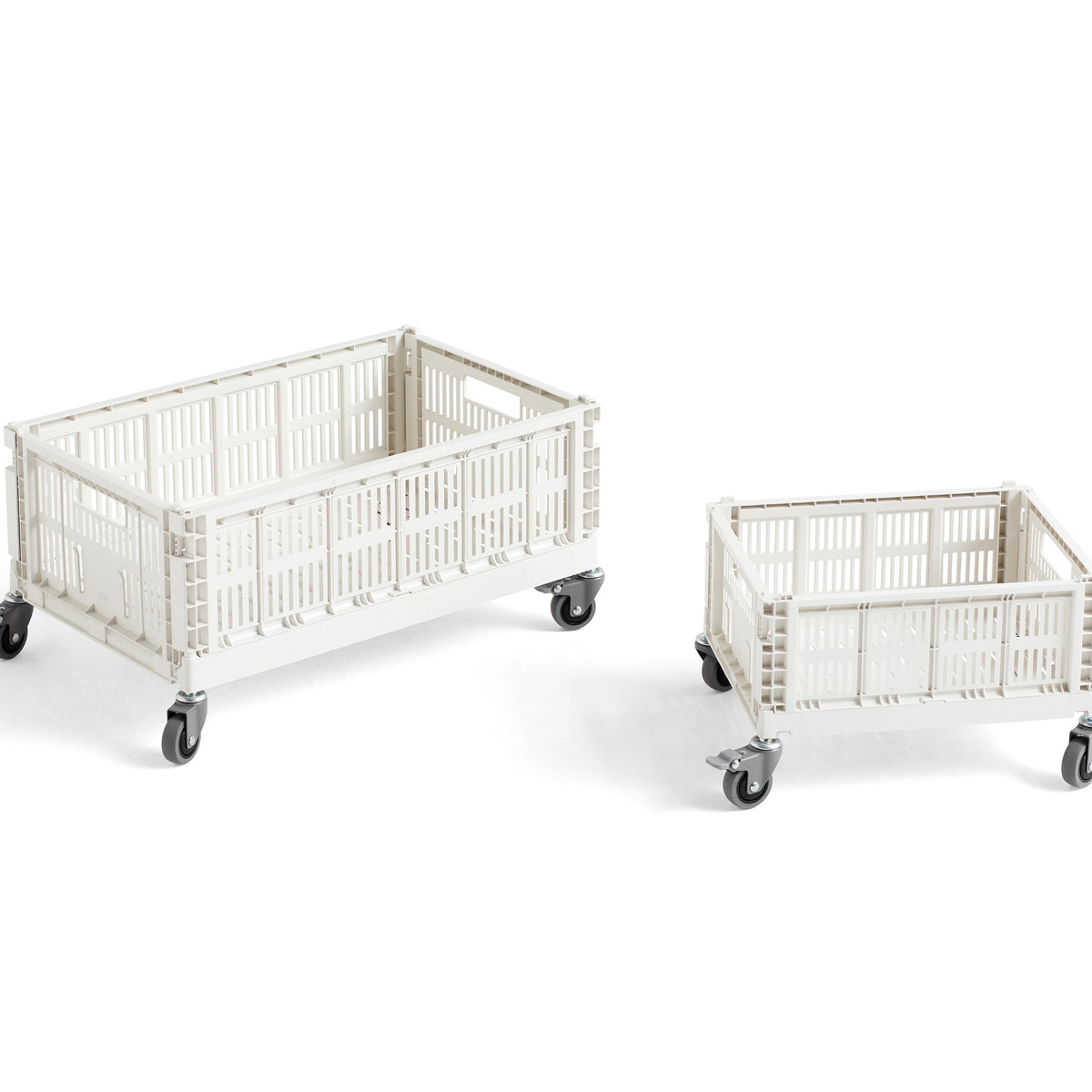HAY Color Crate Wheels L large - Rollen (4er Set) gebremst für Klapp-Box