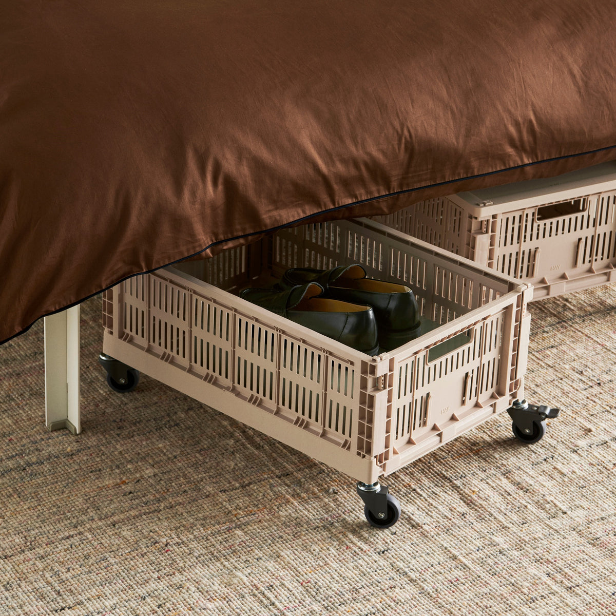 HAY Color Crate Wheels L large - Rollen (4er Set) gebremst für Klapp-Box
