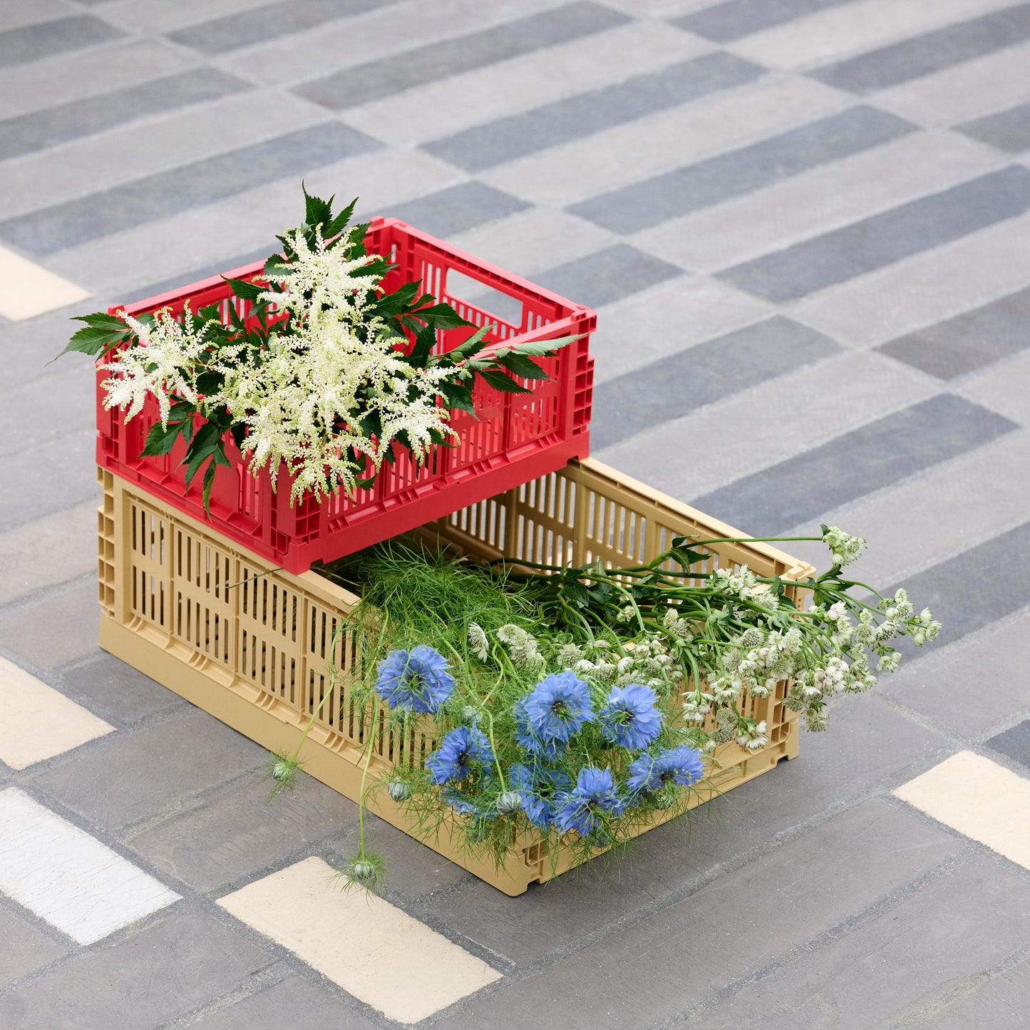 HAY Color Crate Korb Klapp-Box S small Kunststoff recycelt terracotta braun