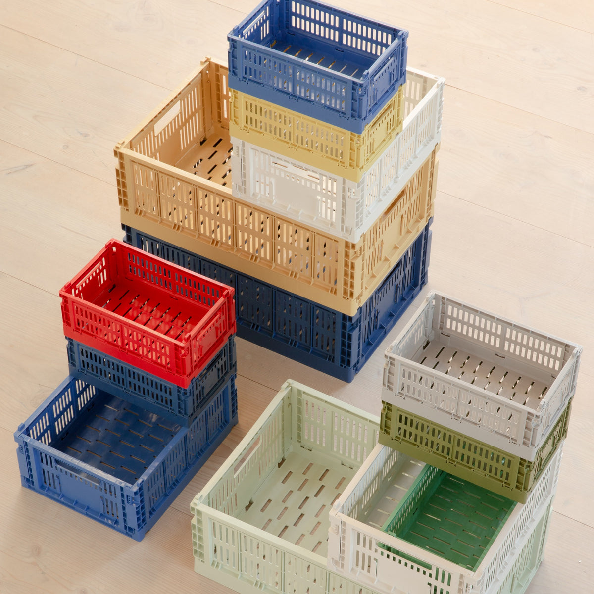 HAY Color Crate Korb Klapp-Box S small Kunststoff recycelt terracotta braun