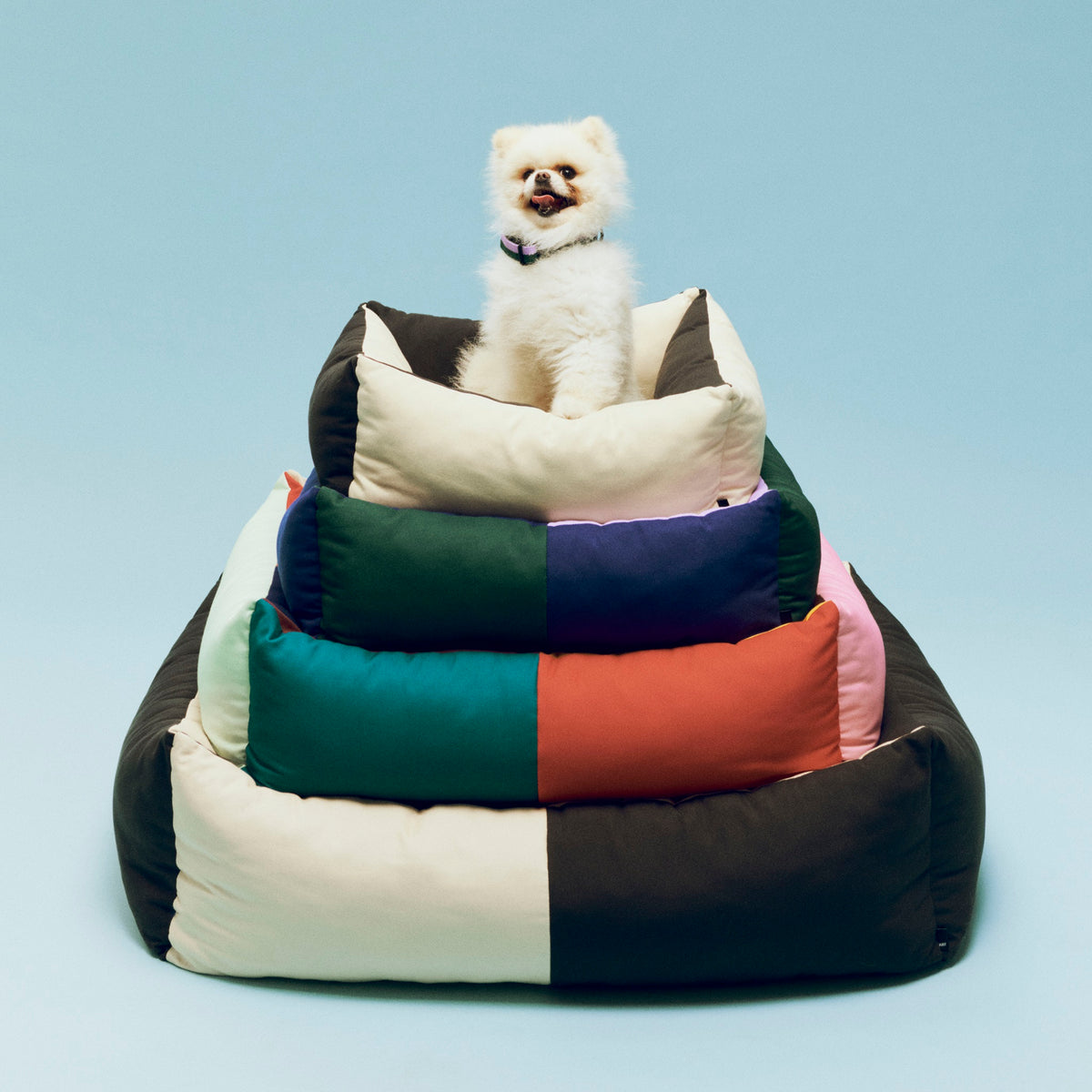 HAY Dogs Bed Hundebett  XS extra small Polyester recycelt schwarz weiß
