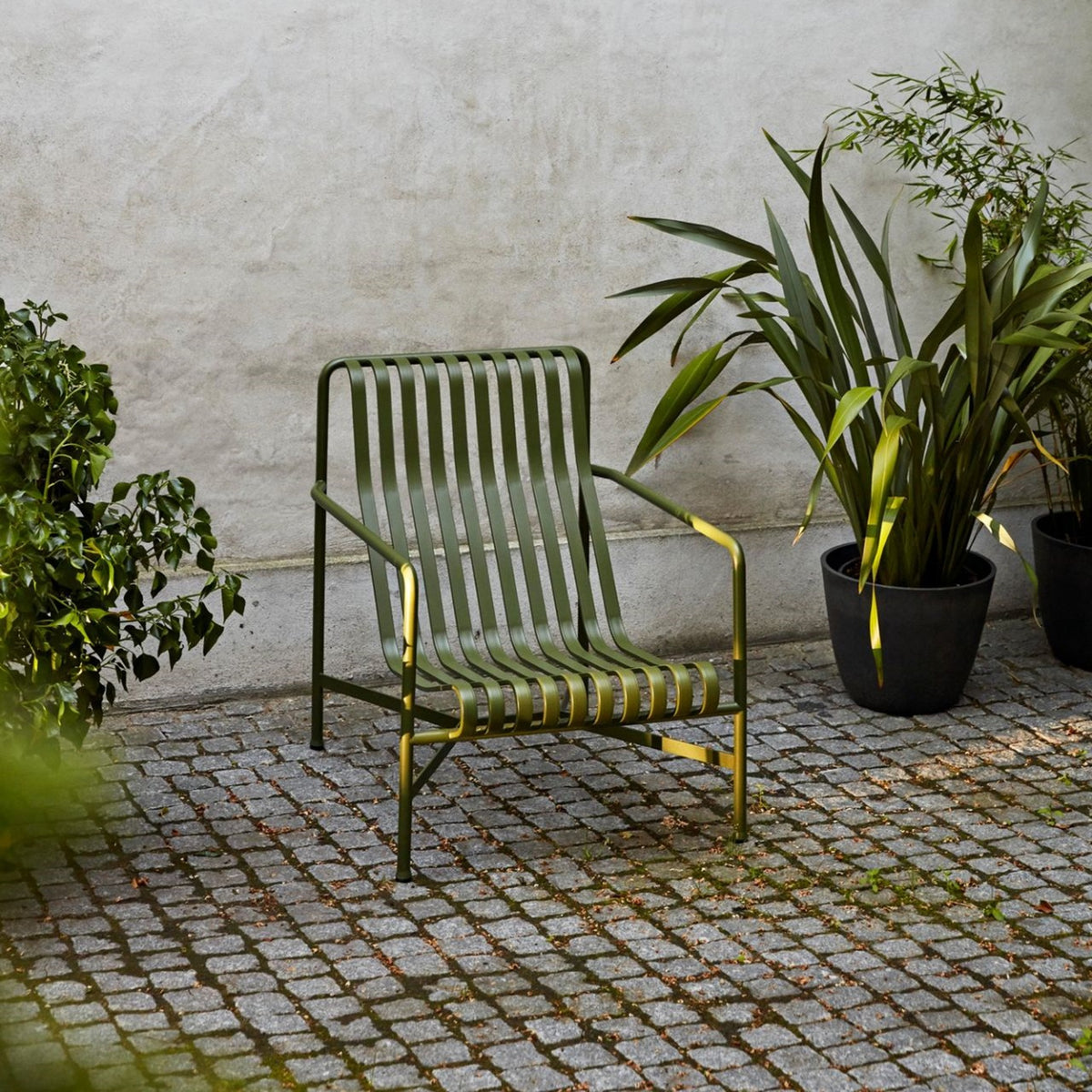 HAY Palissade Lounge Chair High Outdoor-Stuhl hoch