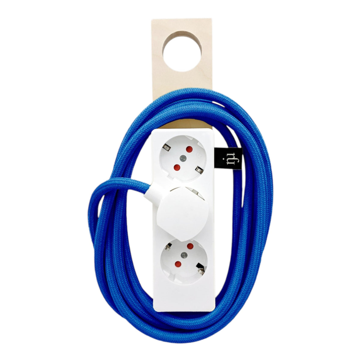Njustudio Stromer Mini magnetische Steckerleiste weiß mit Textilkabel