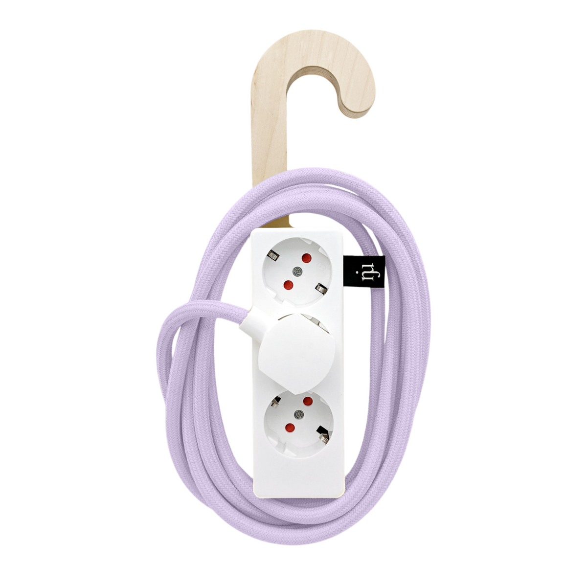 Njustudio Stromer Mini HOOK magnetische Steckerleiste weiß mit Haken