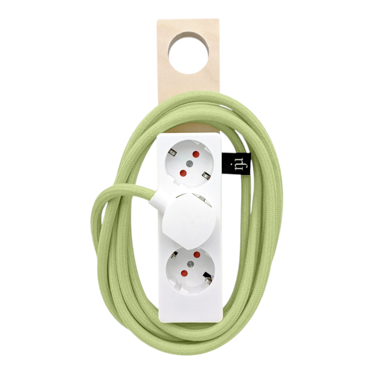 Njustudio Stromer Mini magnetische Steckerleiste weiß mit Textilkabel